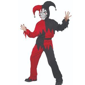 California Costumes Red and Black Jester Costume